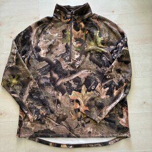 Nomad Men's Utility 1/2 Zip Pullover in the Mossy Oak Camouflage Size XL